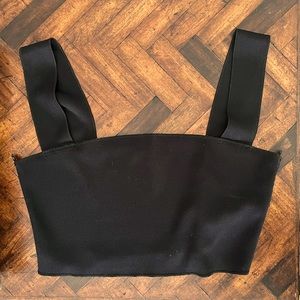 Missguided Black Cropped Tank Top Size US 10